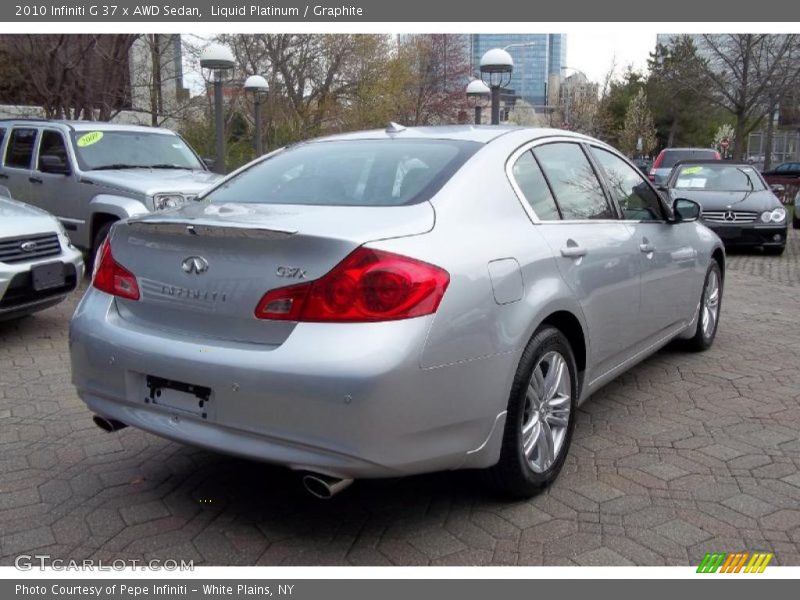 Liquid Platinum / Graphite 2010 Infiniti G 37 x AWD Sedan