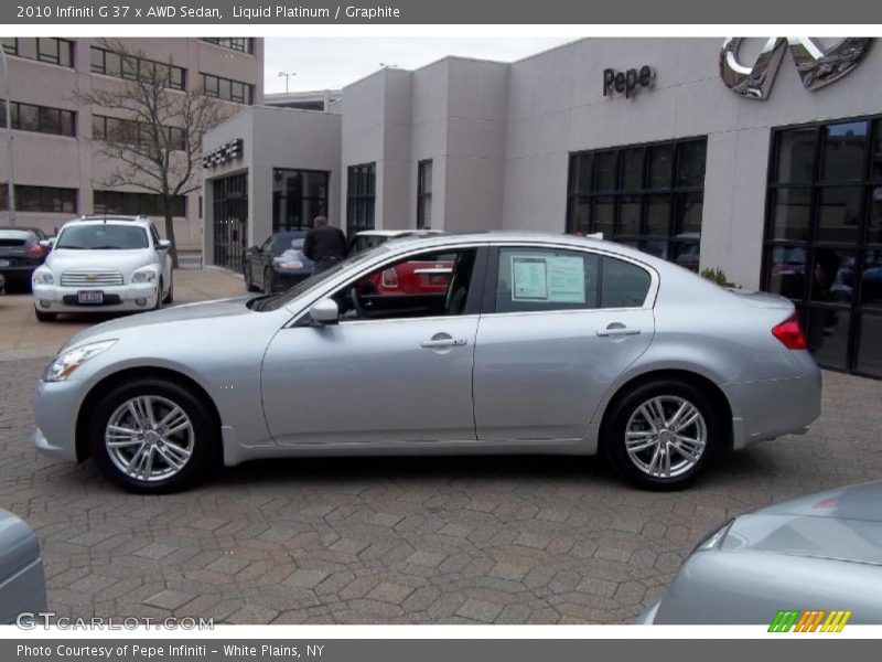 Liquid Platinum / Graphite 2010 Infiniti G 37 x AWD Sedan