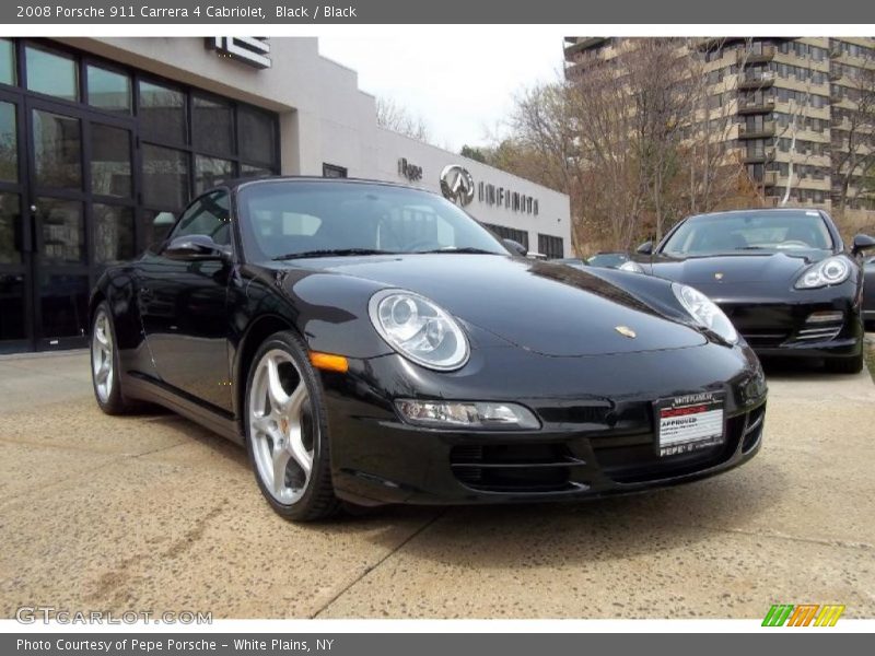 Black / Black 2008 Porsche 911 Carrera 4 Cabriolet