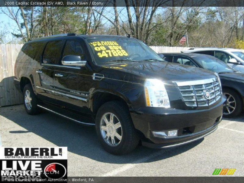 Black Raven / Ebony 2008 Cadillac Escalade ESV AWD