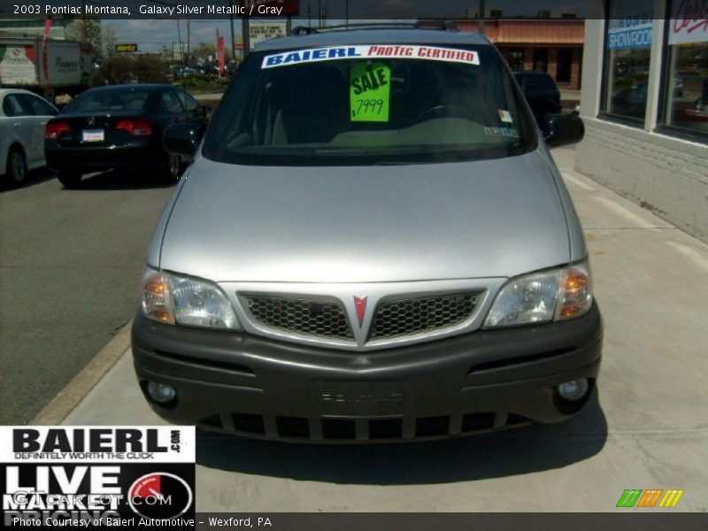 Galaxy Silver Metallic / Gray 2003 Pontiac Montana