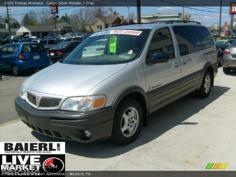 Galaxy Silver Metallic / Gray 2003 Pontiac Montana
