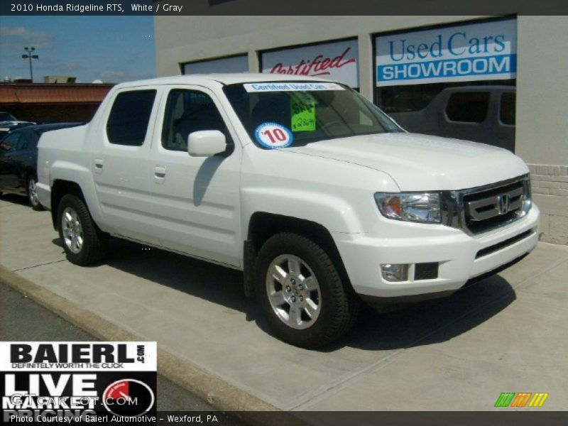 White / Gray 2010 Honda Ridgeline RTS