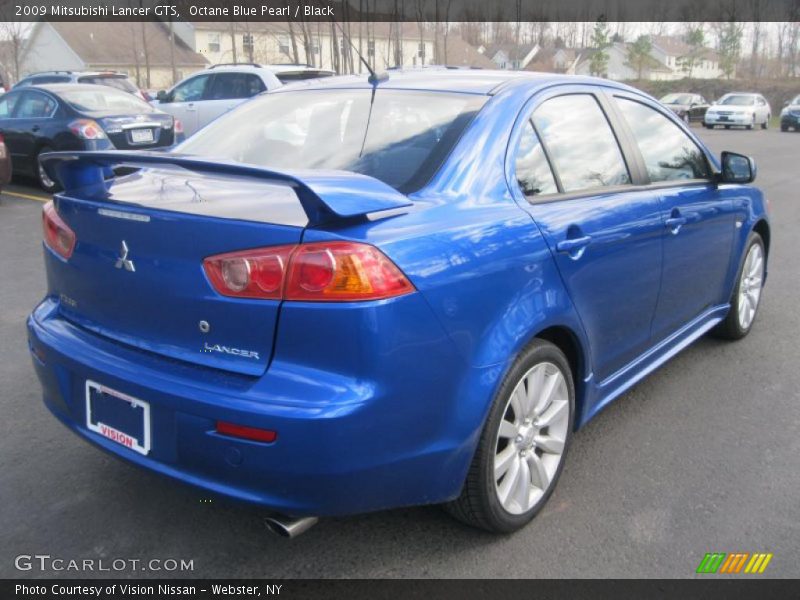 Octane Blue Pearl / Black 2009 Mitsubishi Lancer GTS
