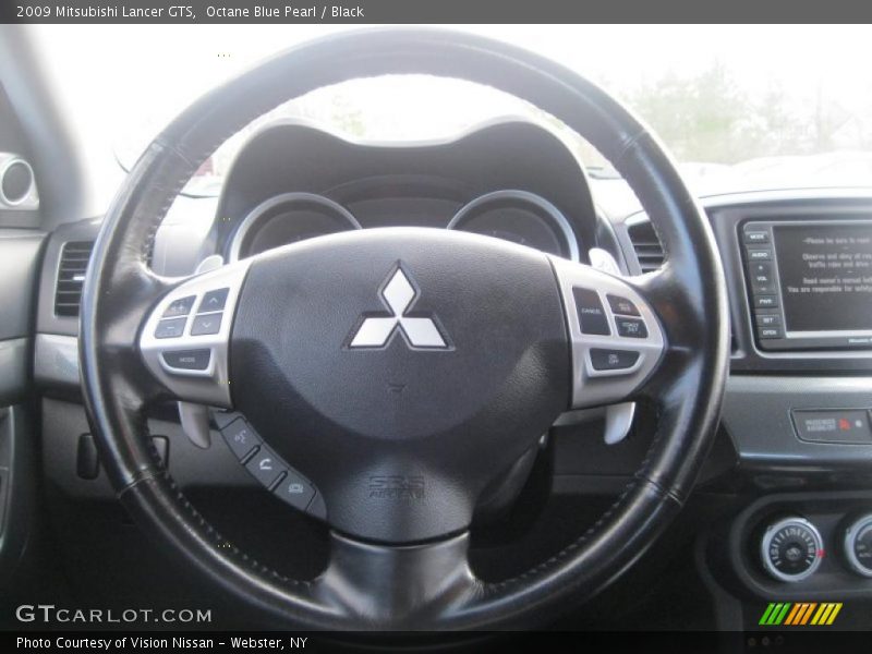 Octane Blue Pearl / Black 2009 Mitsubishi Lancer GTS