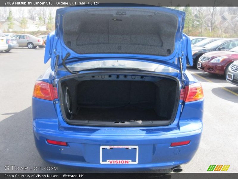 Octane Blue Pearl / Black 2009 Mitsubishi Lancer GTS