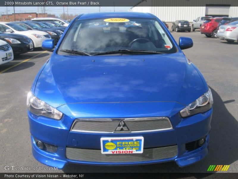 Octane Blue Pearl / Black 2009 Mitsubishi Lancer GTS