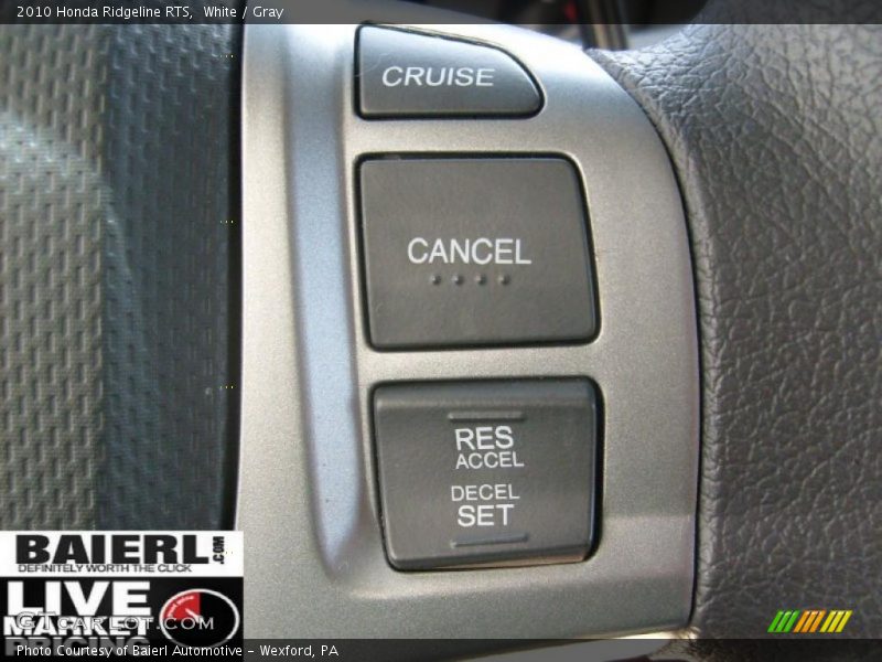 White / Gray 2010 Honda Ridgeline RTS