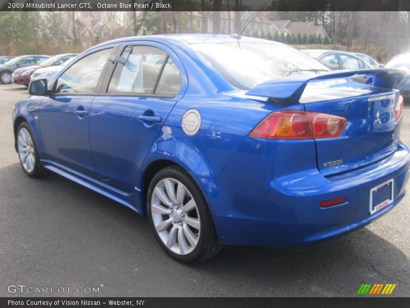 Octane Blue Pearl / Black 2009 Mitsubishi Lancer GTS