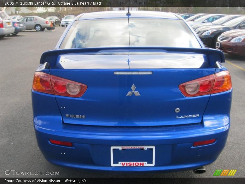 Octane Blue Pearl / Black 2009 Mitsubishi Lancer GTS