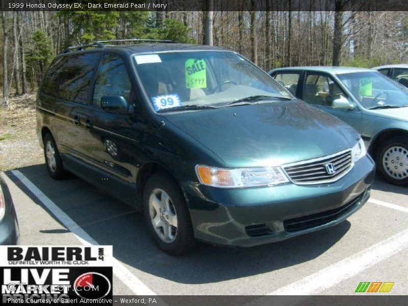 Dark Emerald Pearl / Ivory 1999 Honda Odyssey EX