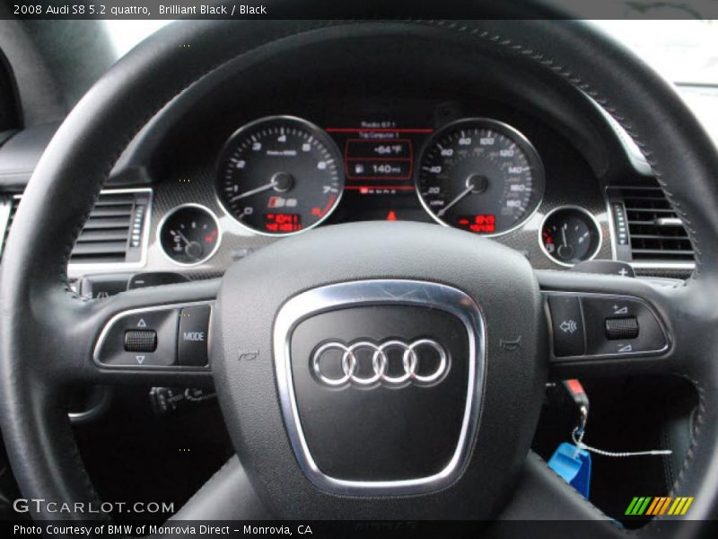 Brilliant Black / Black 2008 Audi S8 5.2 quattro