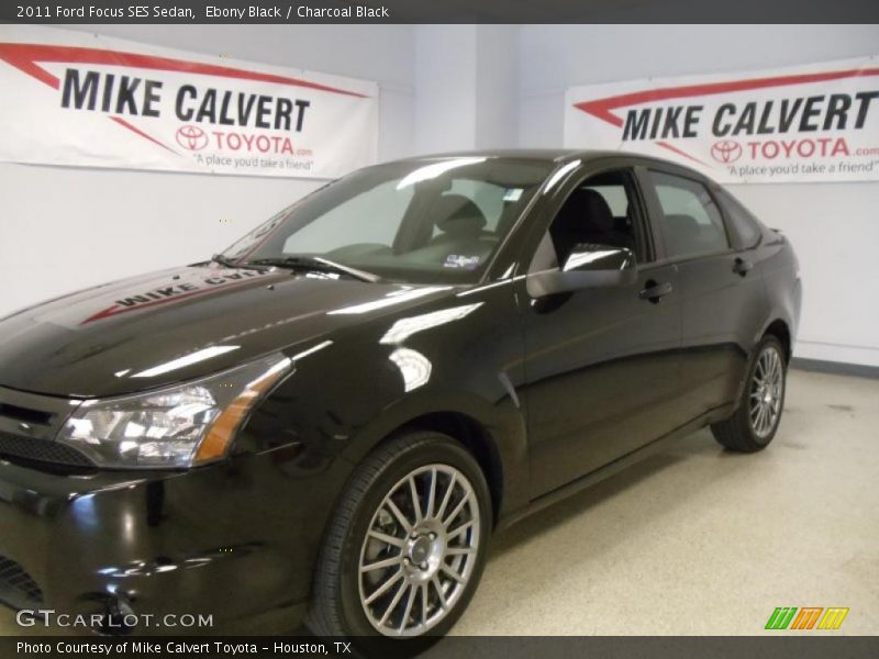 Ebony Black / Charcoal Black 2011 Ford Focus SES Sedan