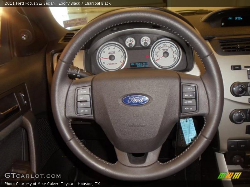 Ebony Black / Charcoal Black 2011 Ford Focus SES Sedan