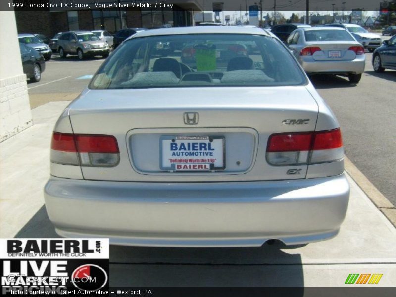 Vogue Silver Metallic / Gray 1999 Honda Civic EX Coupe