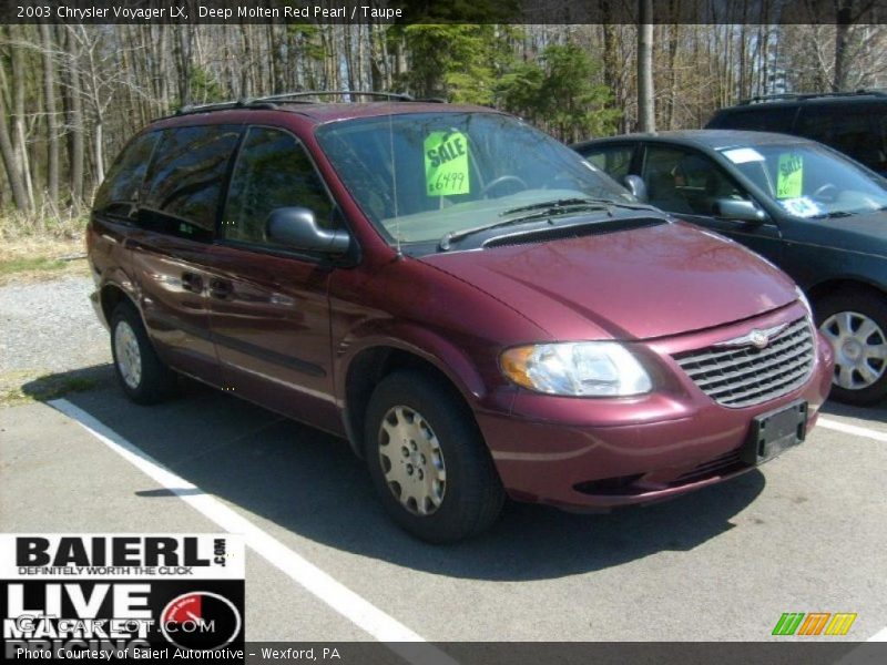 Deep Molten Red Pearl / Taupe 2003 Chrysler Voyager LX