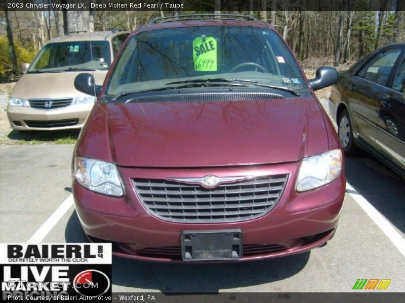 Deep Molten Red Pearl / Taupe 2003 Chrysler Voyager LX