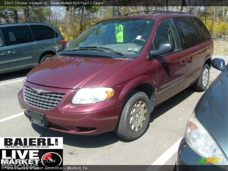 Deep Molten Red Pearl / Taupe 2003 Chrysler Voyager LX