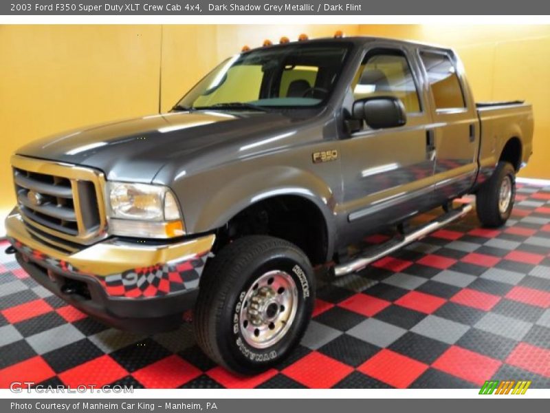 Dark Shadow Grey Metallic / Dark Flint 2003 Ford F350 Super Duty XLT Crew Cab 4x4