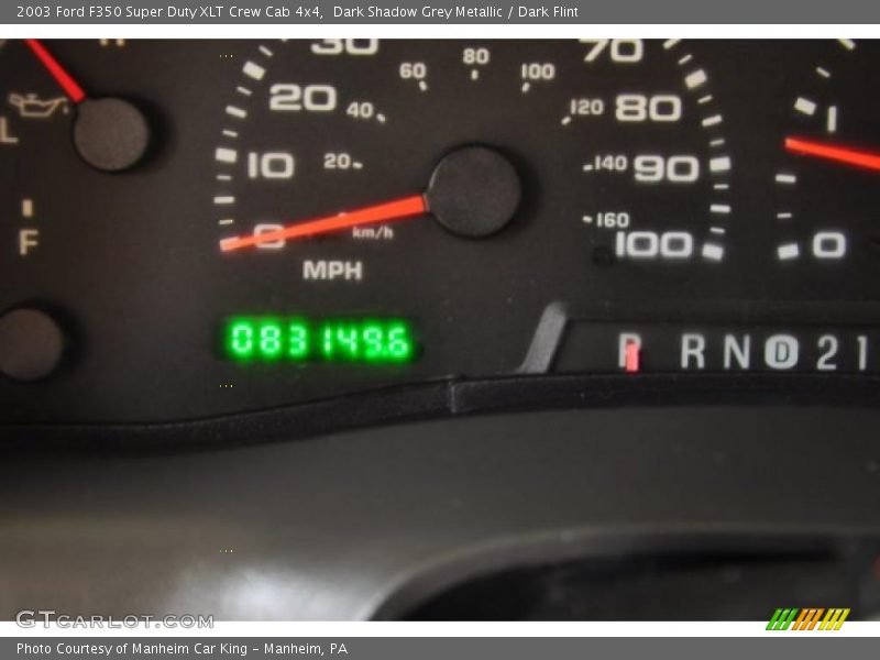 Dark Shadow Grey Metallic / Dark Flint 2003 Ford F350 Super Duty XLT Crew Cab 4x4