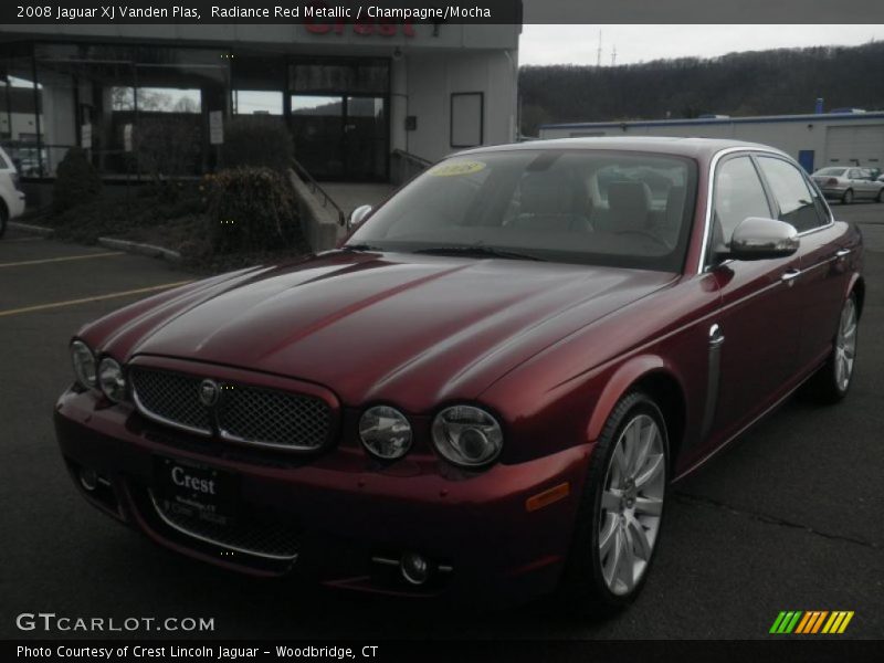 Radiance Red Metallic / Champagne/Mocha 2008 Jaguar XJ Vanden Plas