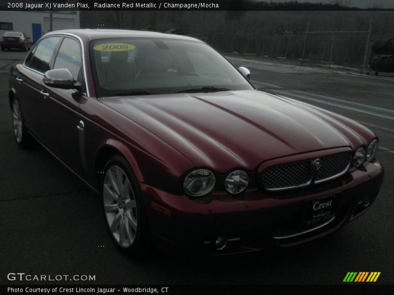 Radiance Red Metallic / Champagne/Mocha 2008 Jaguar XJ Vanden Plas