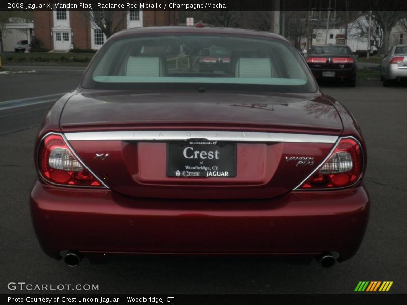 Radiance Red Metallic / Champagne/Mocha 2008 Jaguar XJ Vanden Plas