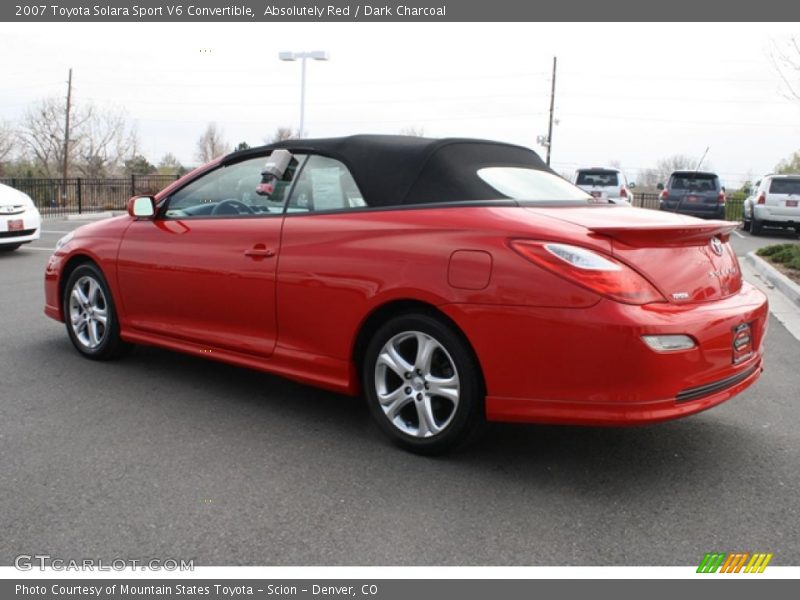 Absolutely Red / Dark Charcoal 2007 Toyota Solara Sport V6 Convertible