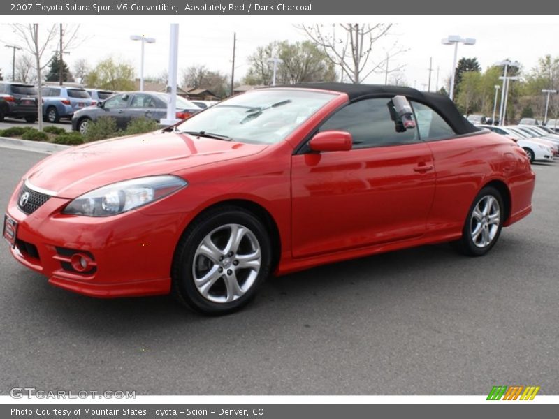 Absolutely Red / Dark Charcoal 2007 Toyota Solara Sport V6 Convertible