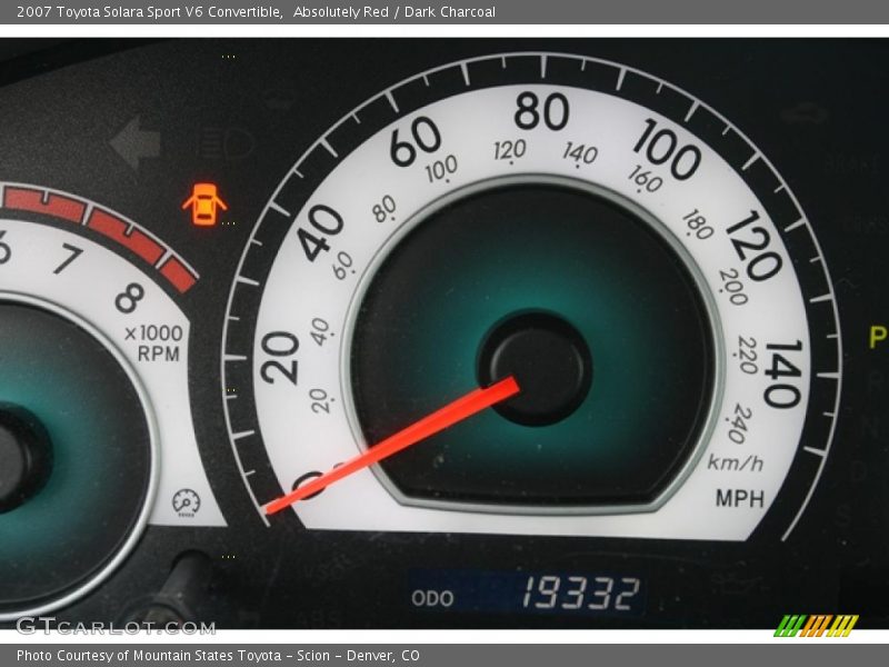 Absolutely Red / Dark Charcoal 2007 Toyota Solara Sport V6 Convertible