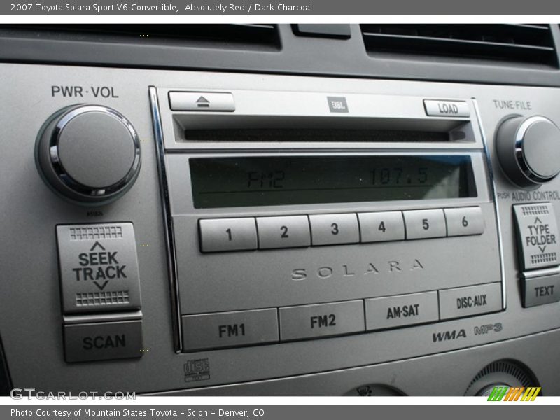 Absolutely Red / Dark Charcoal 2007 Toyota Solara Sport V6 Convertible