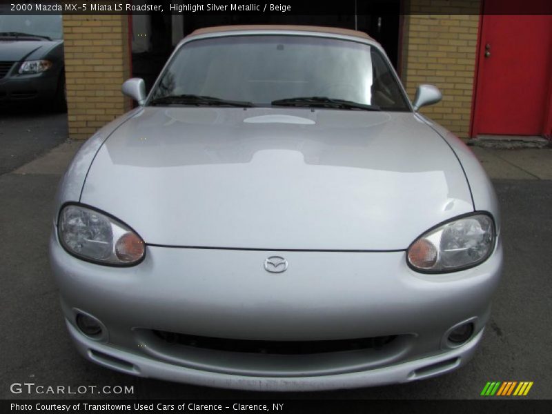 Highlight Silver Metallic / Beige 2000 Mazda MX-5 Miata LS Roadster
