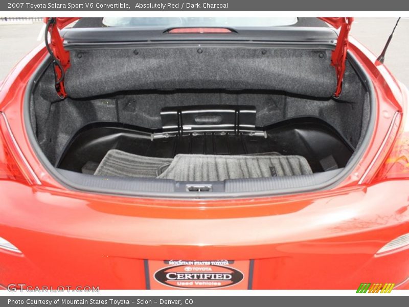 Absolutely Red / Dark Charcoal 2007 Toyota Solara Sport V6 Convertible