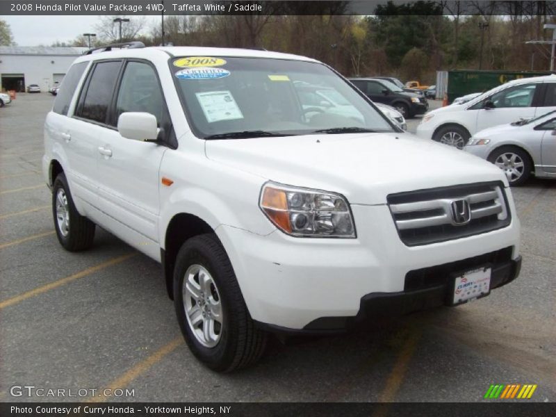 Taffeta White / Saddle 2008 Honda Pilot Value Package 4WD