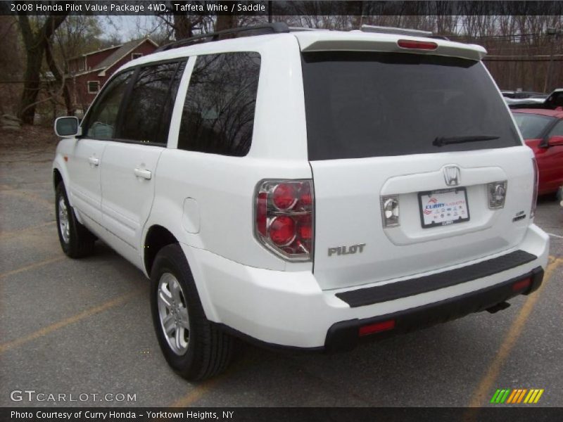 Taffeta White / Saddle 2008 Honda Pilot Value Package 4WD