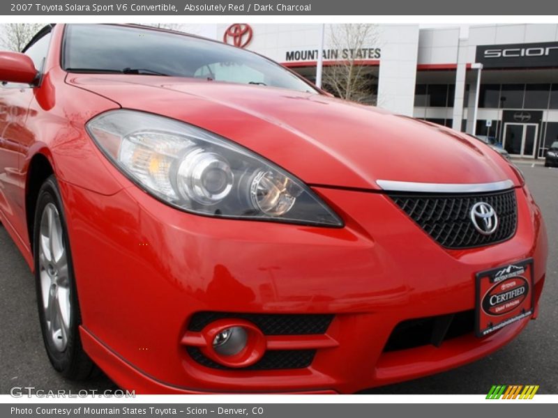 Absolutely Red / Dark Charcoal 2007 Toyota Solara Sport V6 Convertible