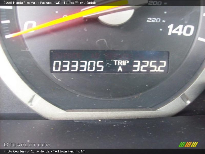 Taffeta White / Saddle 2008 Honda Pilot Value Package 4WD