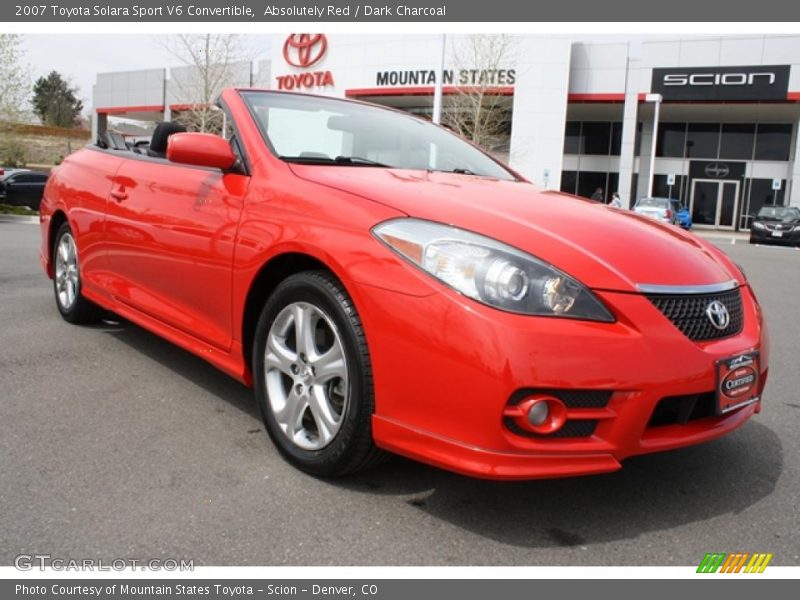 Absolutely Red / Dark Charcoal 2007 Toyota Solara Sport V6 Convertible