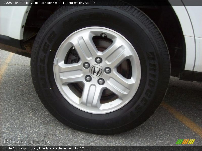 Taffeta White / Saddle 2008 Honda Pilot Value Package 4WD