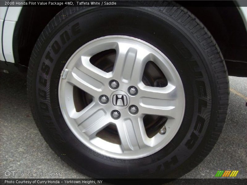 Taffeta White / Saddle 2008 Honda Pilot Value Package 4WD