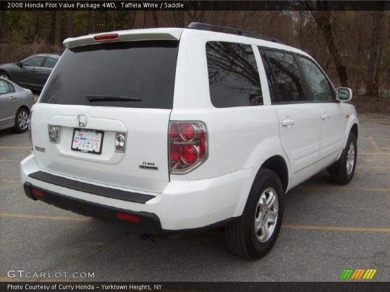Taffeta White / Saddle 2008 Honda Pilot Value Package 4WD