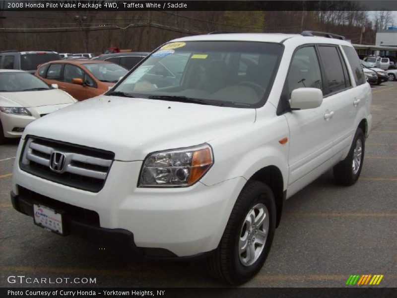 Taffeta White / Saddle 2008 Honda Pilot Value Package 4WD