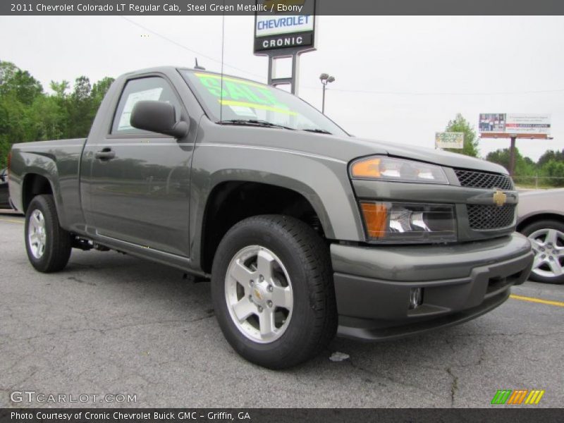 Steel Green Metallic / Ebony 2011 Chevrolet Colorado LT Regular Cab