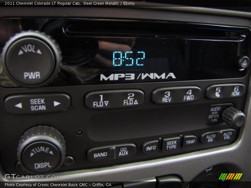 Steel Green Metallic / Ebony 2011 Chevrolet Colorado LT Regular Cab