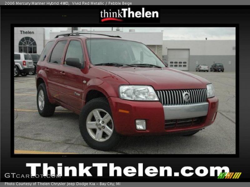 Vivid Red Metallic / Pebble Beige 2006 Mercury Mariner Hybrid 4WD