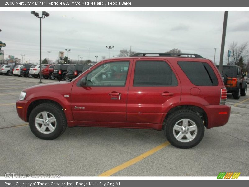 Vivid Red Metallic / Pebble Beige 2006 Mercury Mariner Hybrid 4WD