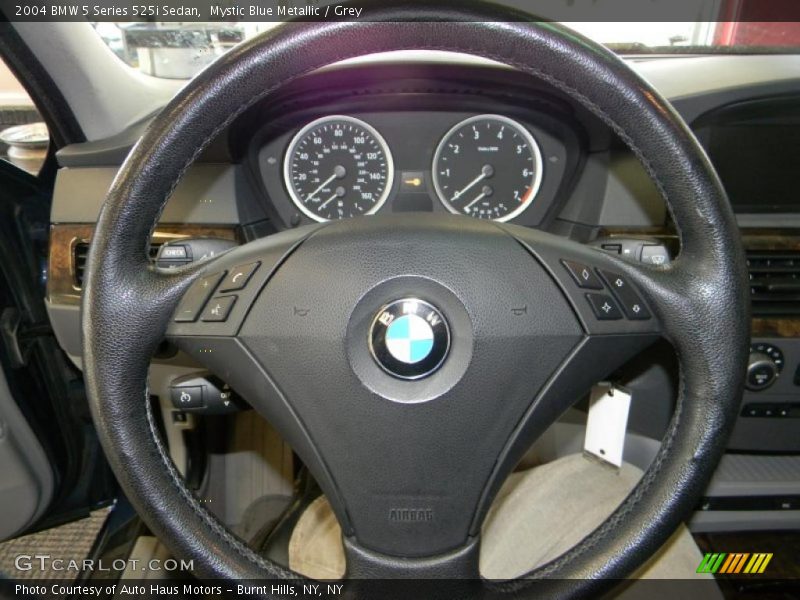 Mystic Blue Metallic / Grey 2004 BMW 5 Series 525i Sedan