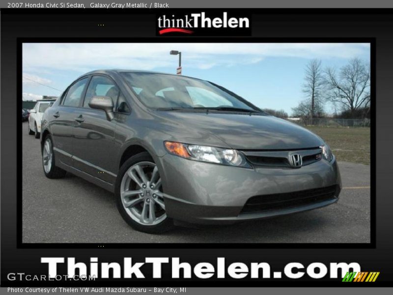 Galaxy Gray Metallic / Black 2007 Honda Civic Si Sedan