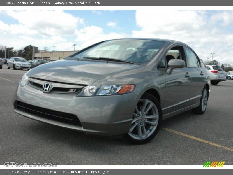 Galaxy Gray Metallic / Black 2007 Honda Civic Si Sedan