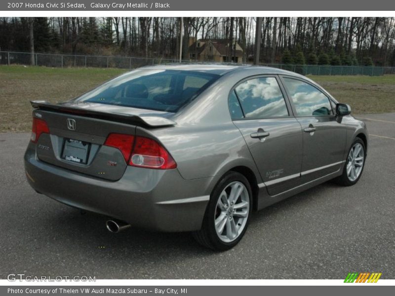 Galaxy Gray Metallic / Black 2007 Honda Civic Si Sedan